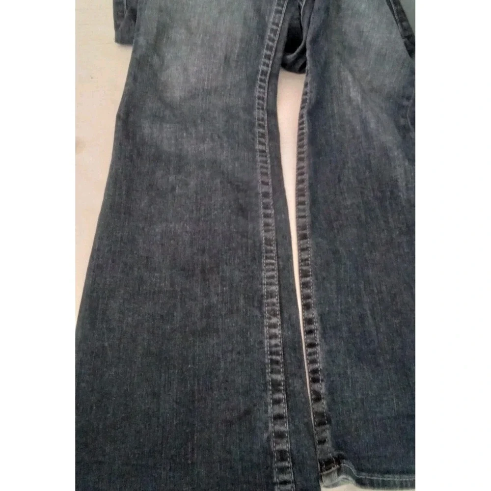 True Religion Jeans Bootcut Dark‎ Wash Embellished Pockets Denim Size?
